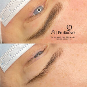 “Golden ratio brow mapping for PhiBrows microblading at Angel Skin Lab, Cheadle, Stockport”