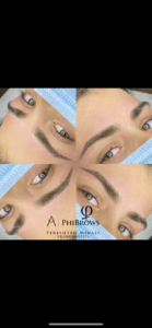 Natural-looking microblading eyebrow enhancement at Angel Skin Lab in Cheadle